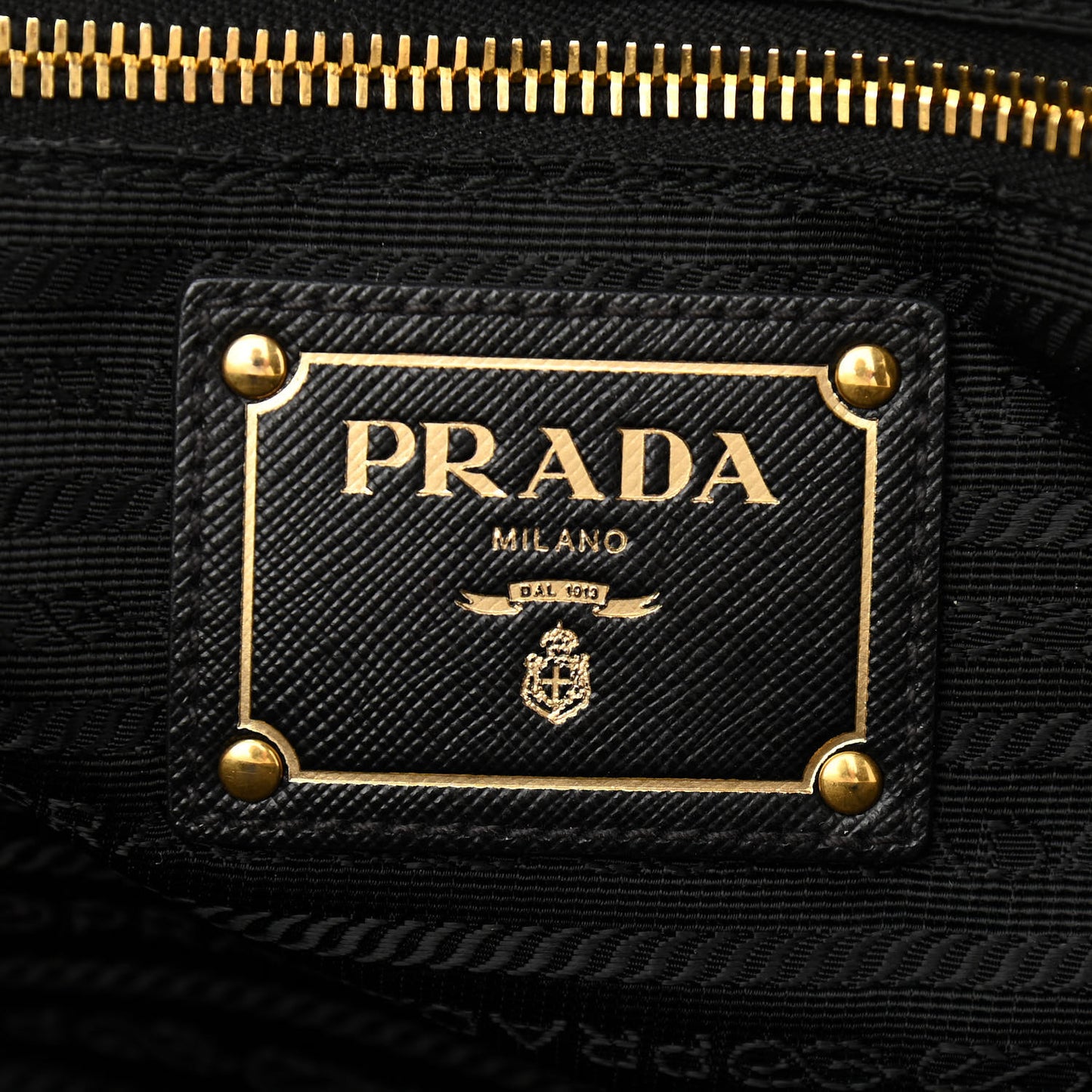 Saffiano Tessuto Nylon Logo Shopping Tote Black
