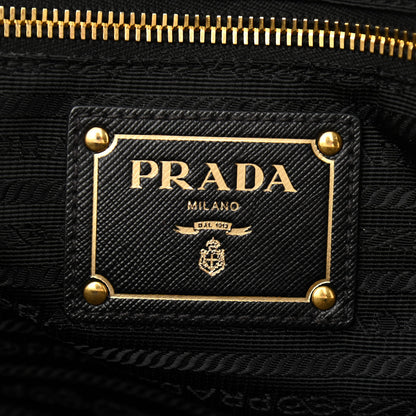 Prada Saffiano Tessuto Nylon Logo Shopping Tote Black 5 of 8