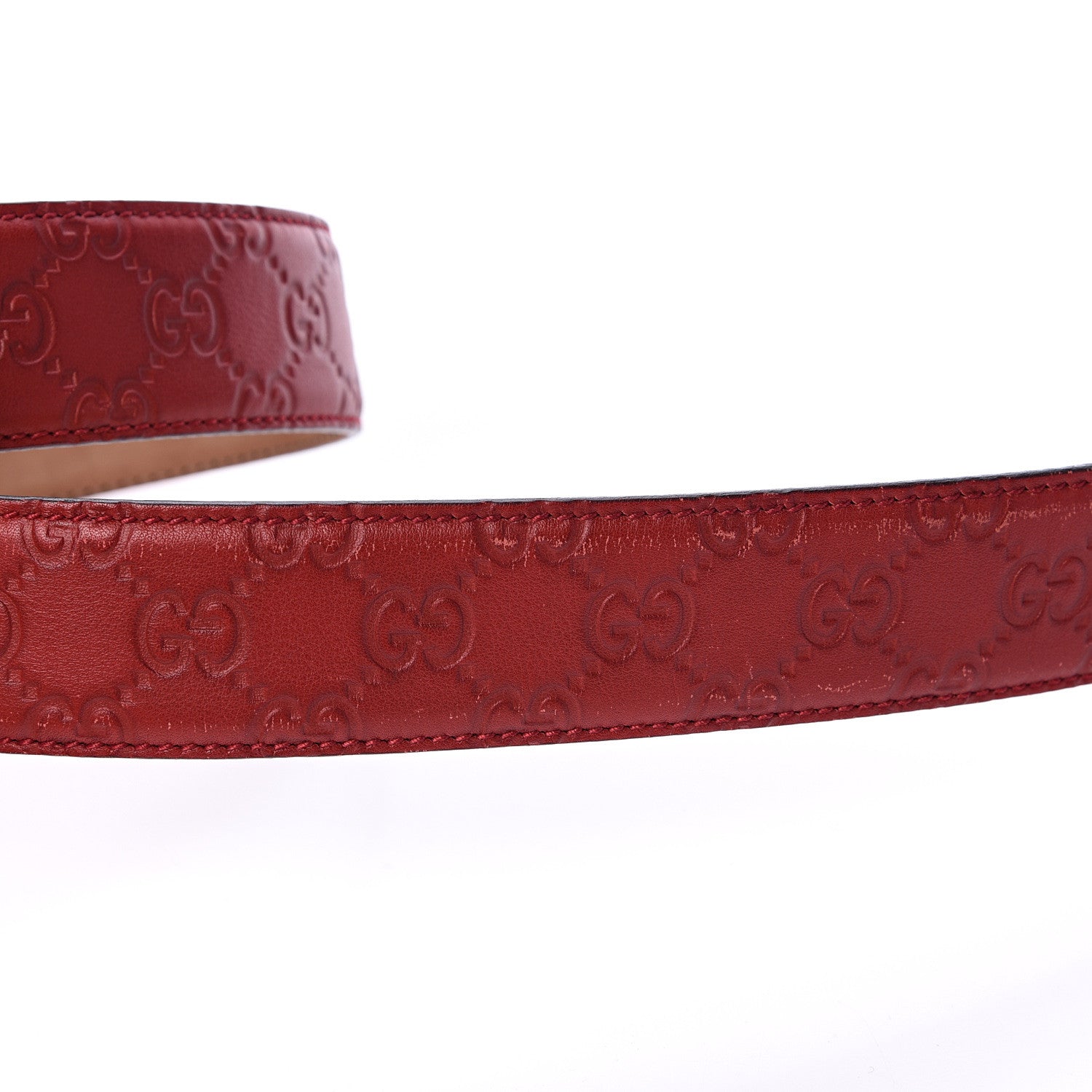Gucci Guccissima Interlocking G 40mm Belt 90 36 Red 6 of 8