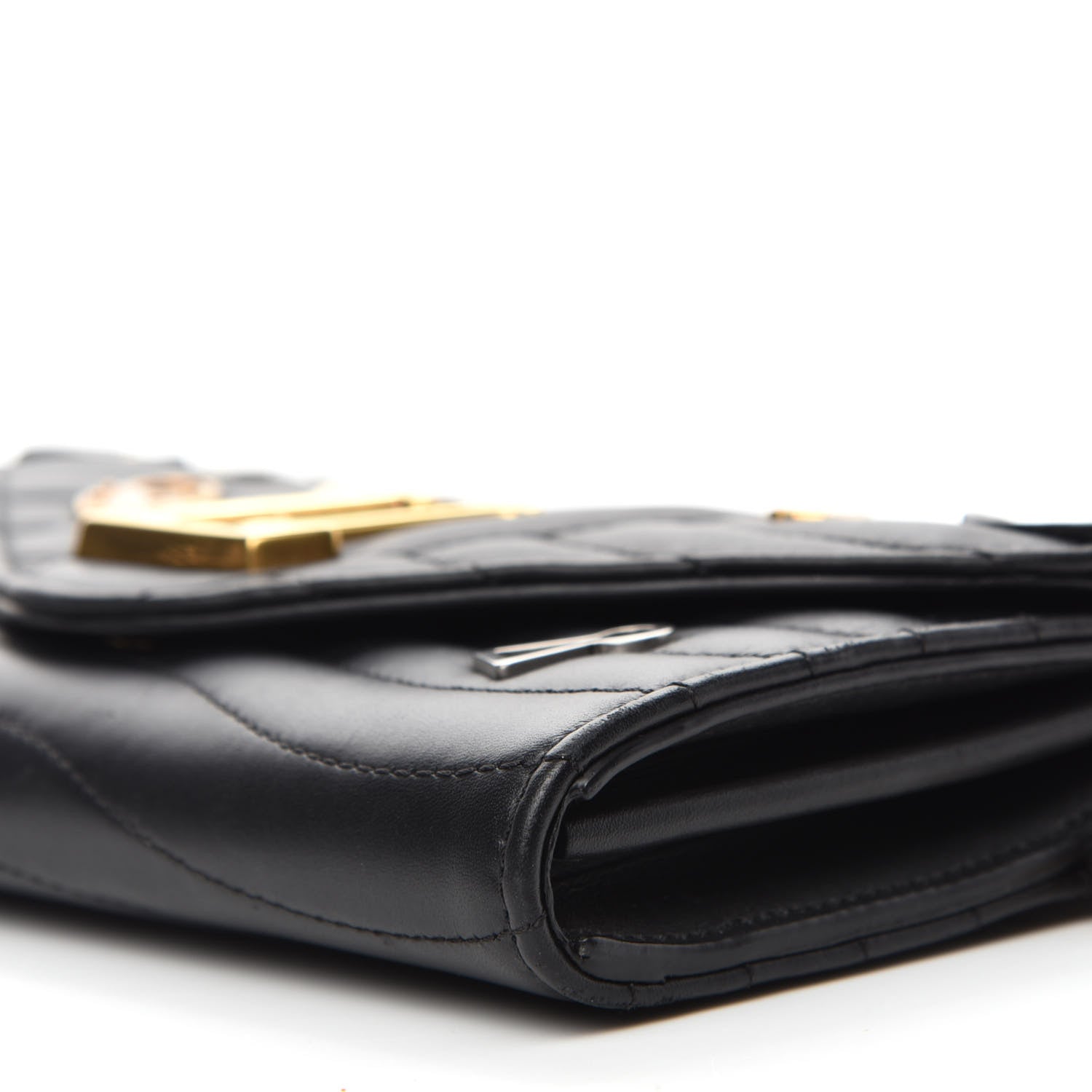 Louis Vuitton Calfskin Love Lock New Wave Long Wallet Black 8 of 10