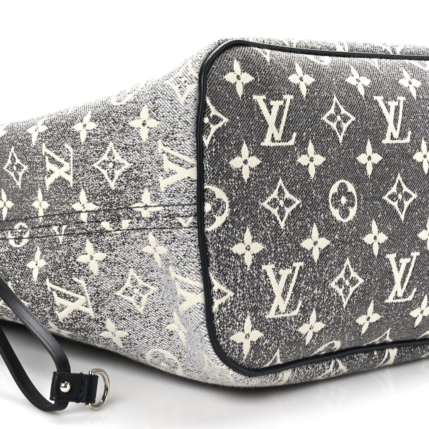 Denim Monogram Jacquard Neverfull MM Grey