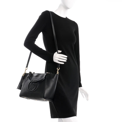 Gucci Pebbled Calfskin Small Soho Top Handle Bag Black 2 of 9