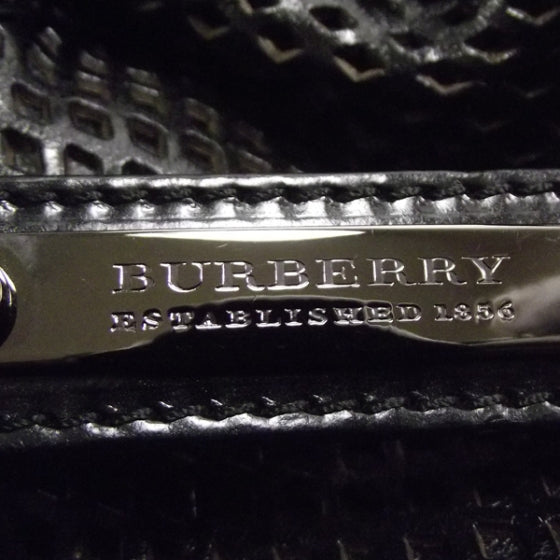 Burberry Perforated Leather Belted Bag Black 10 of 10