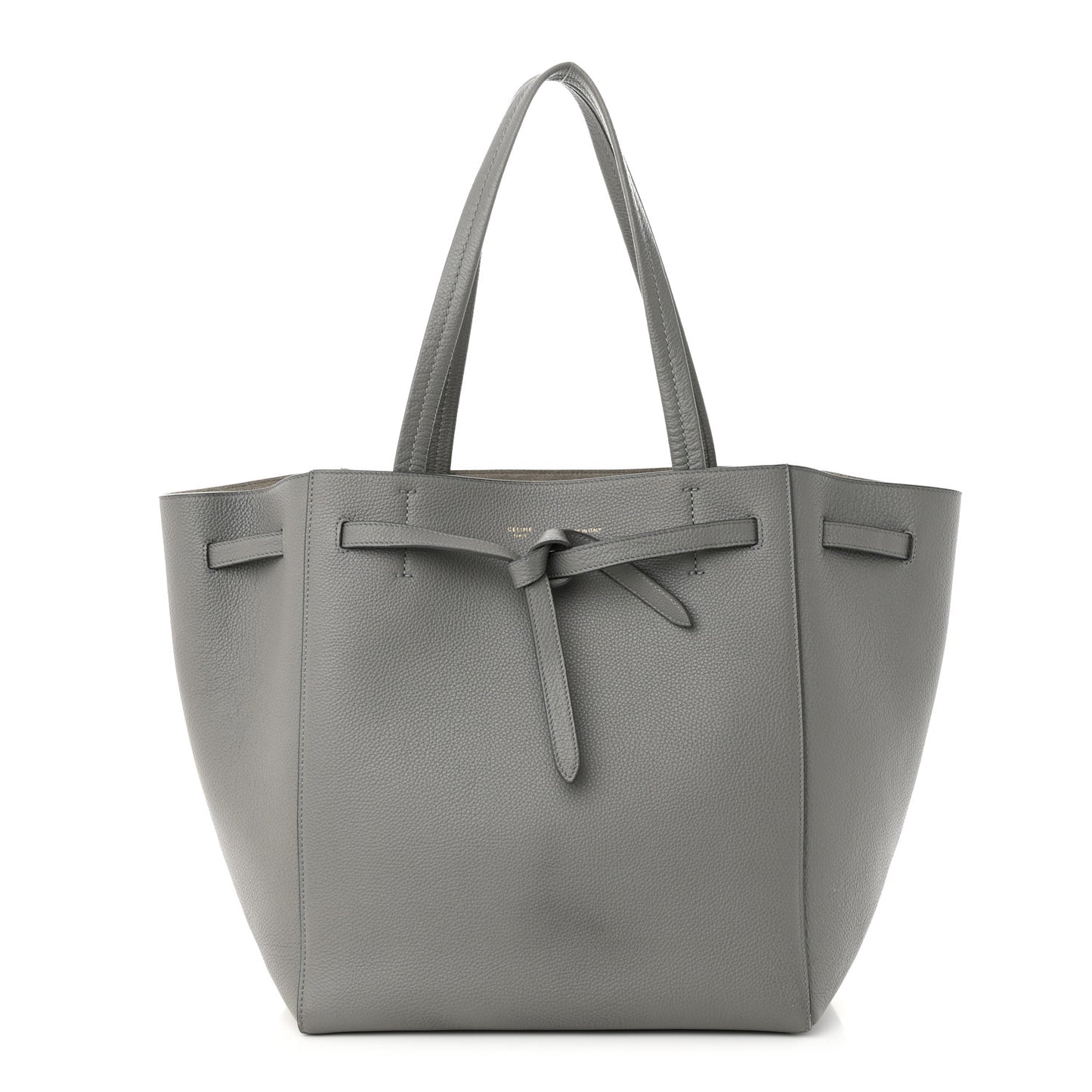 Soft Grained Calfskin Small Belt Cabas Phantom Grey