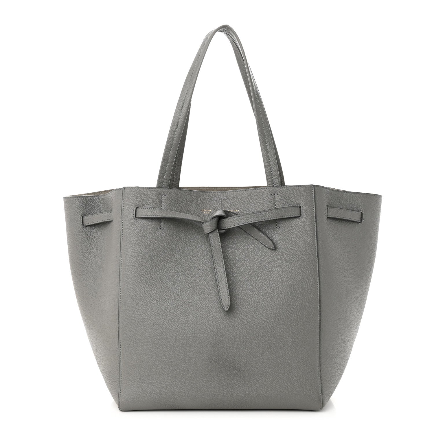 Celine Soft Grained Calfskin Small Belt Cabas Phantom Grey 1 of 9