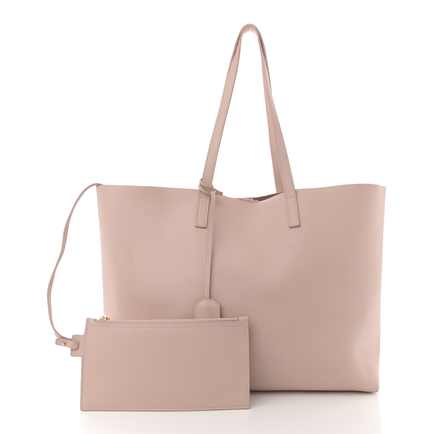 Saint Laurent Calfskin Large Shopping Tote Pale Blush 3 of 17
