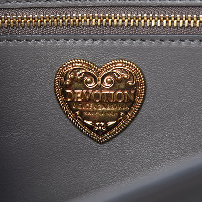 Dolce & Gabbana Calfskin Medium Devotion Crossbody Bag Grey 6 of 9