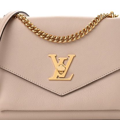Louis Vuitton Soft Calfskin Mylockme Chain Bag BB Greige 7 of 9