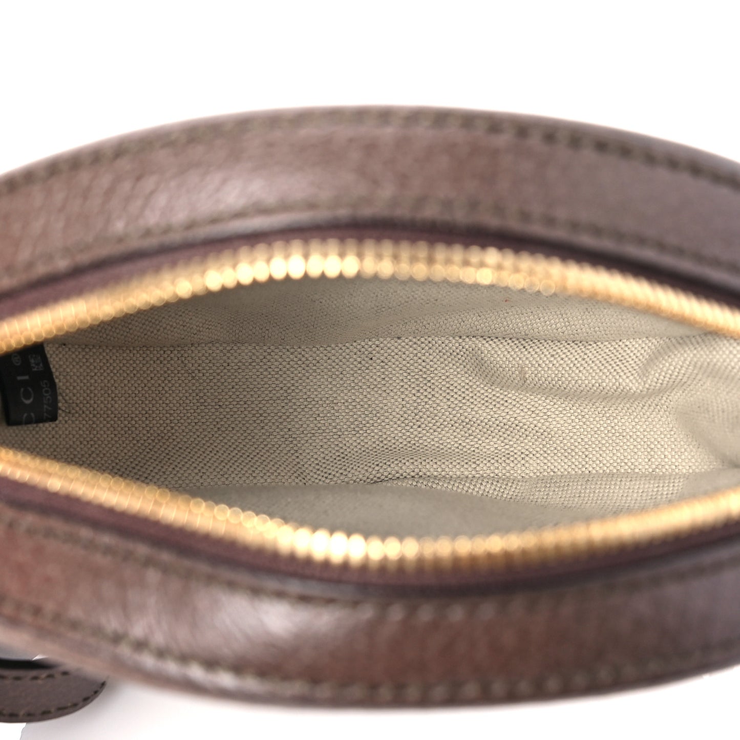 GG Supreme Monogram Equestrian Web Mini Ophidia Round Shoulder Bag Brown