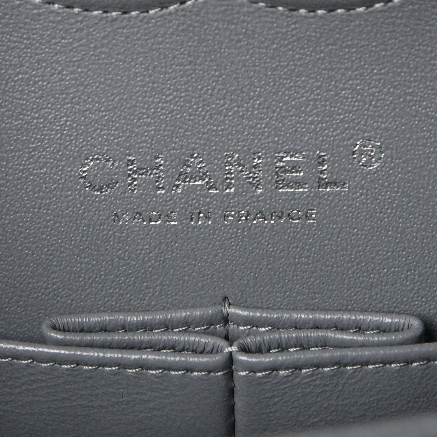 Chanel Caviar Quilted Medium Double Flap Grey 7 of 8