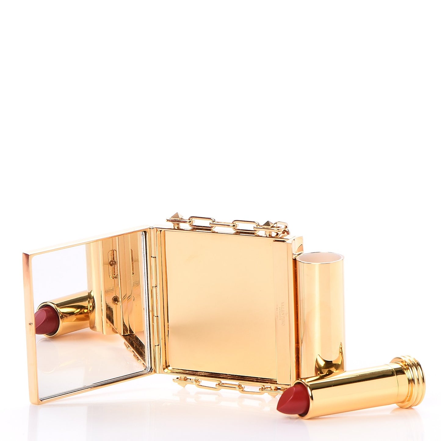 Rockstud Lipstick Holder Minaudiere Fuchsia