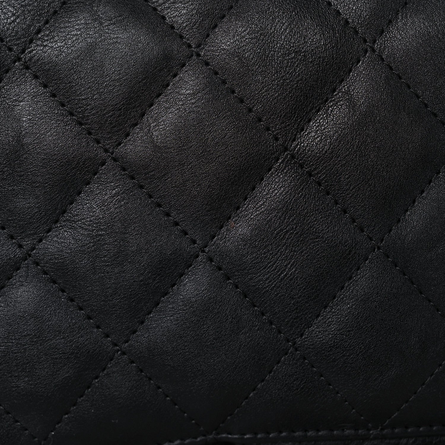 Chanel Crumpled Calfskin Quilted Jumbo Double Flap So Black 19 of 19