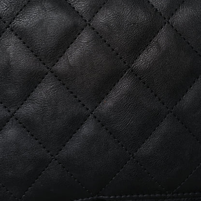 Chanel Crumpled Calfskin Quilted Jumbo Double Flap So Black 19 of 19