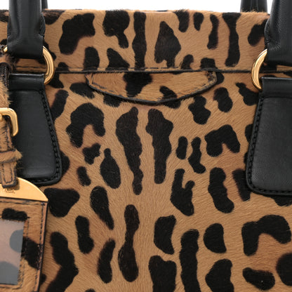 Prada Calf Hair Leopard Print Tote Sabbia Moro 9 of 13