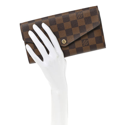 Louis Vuitton Damier Ebene Sarah Wallet NM 2 of 6