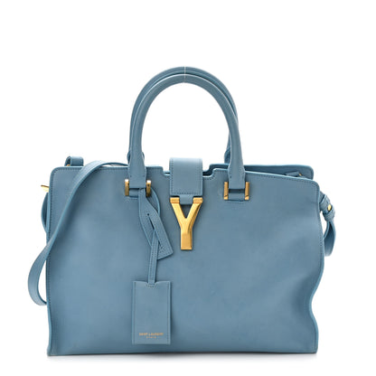 Saint Laurent Calfskin Small Classic Y Cabas Blue Glacier 1 of 10