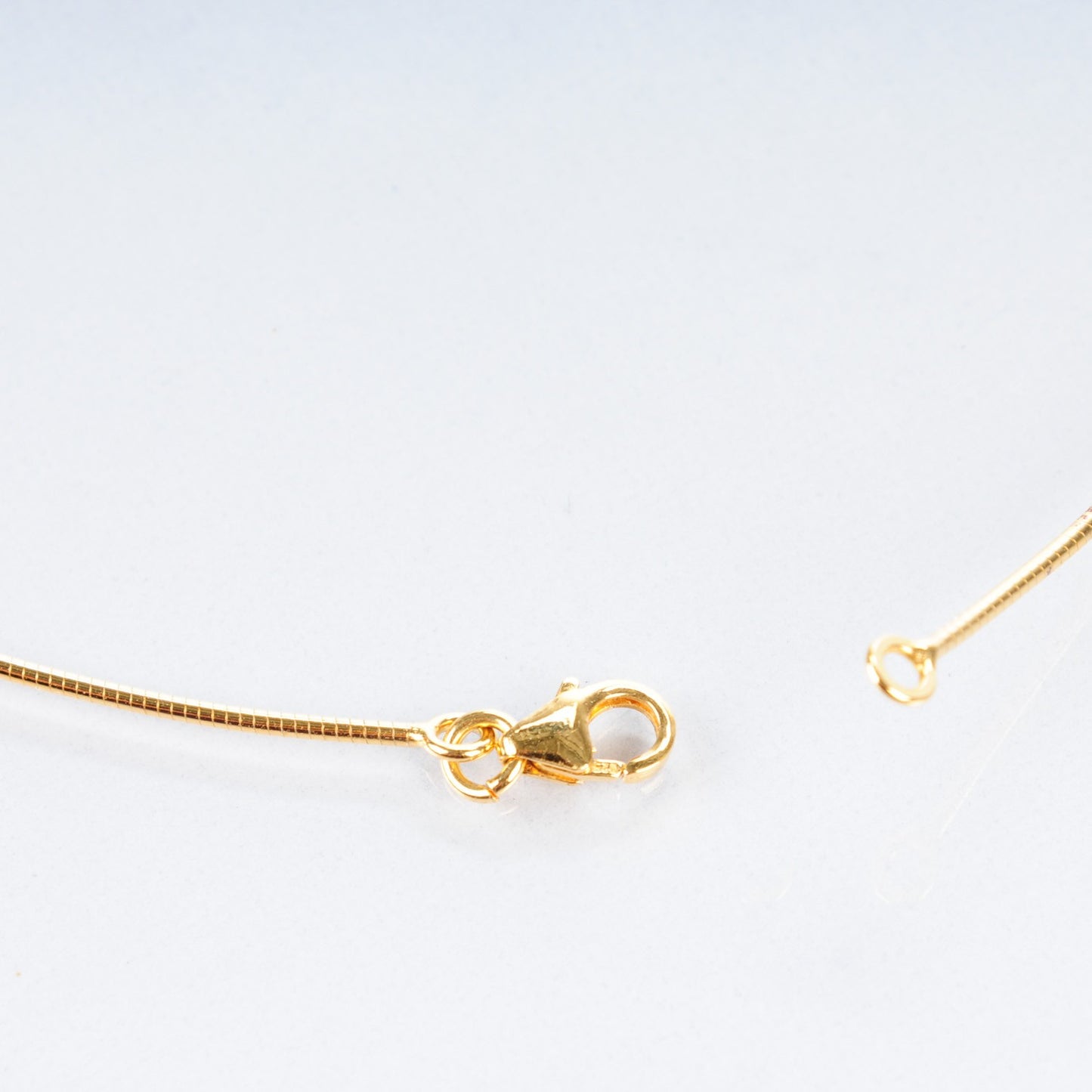 Lacquered Gold Pop H Pendant Necklace Orange