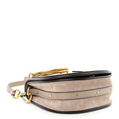 Chloe Calfskin Suede Small Nile Bracelet Bag Motty Grey 4 of 12