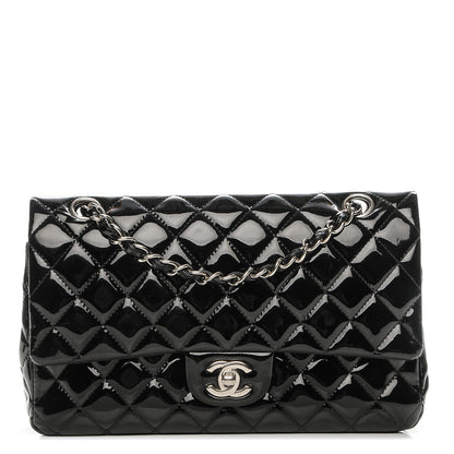 Chanel Patent Quilted Medium Double Flap Black 1 of 8
