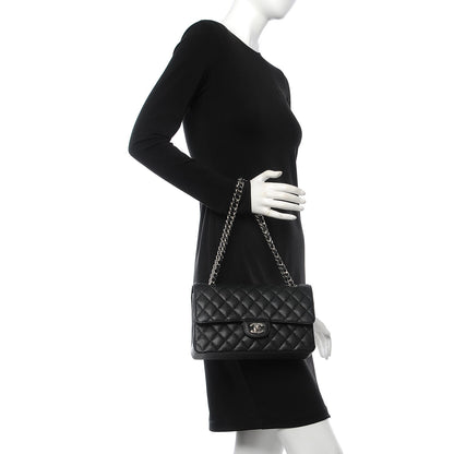 Chanel Caviar Quilted Medium Double Flap Black 3 of 8