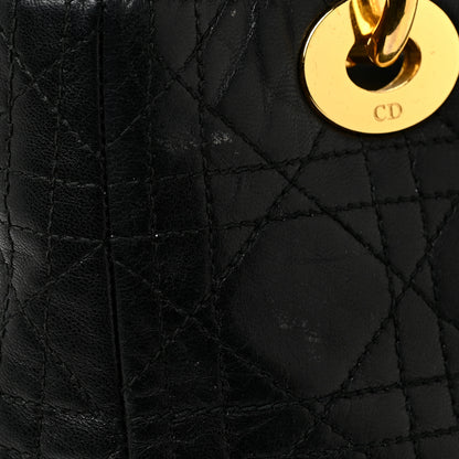 Christian Dior Lambskin Cannage Medium Lady Dior Black 28 of 30