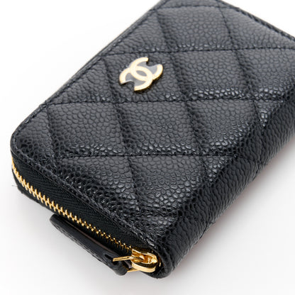 Chanel Caviar Quilted Classic Zipped Coin Purse Black 8 of 9