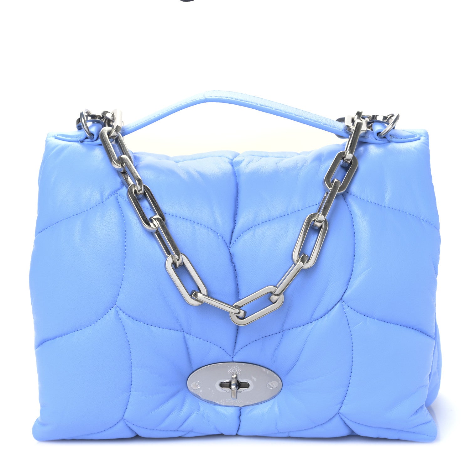Mulberry Nappa Pillow Quilted Softie Bag Cornflower Blue 1 of 8