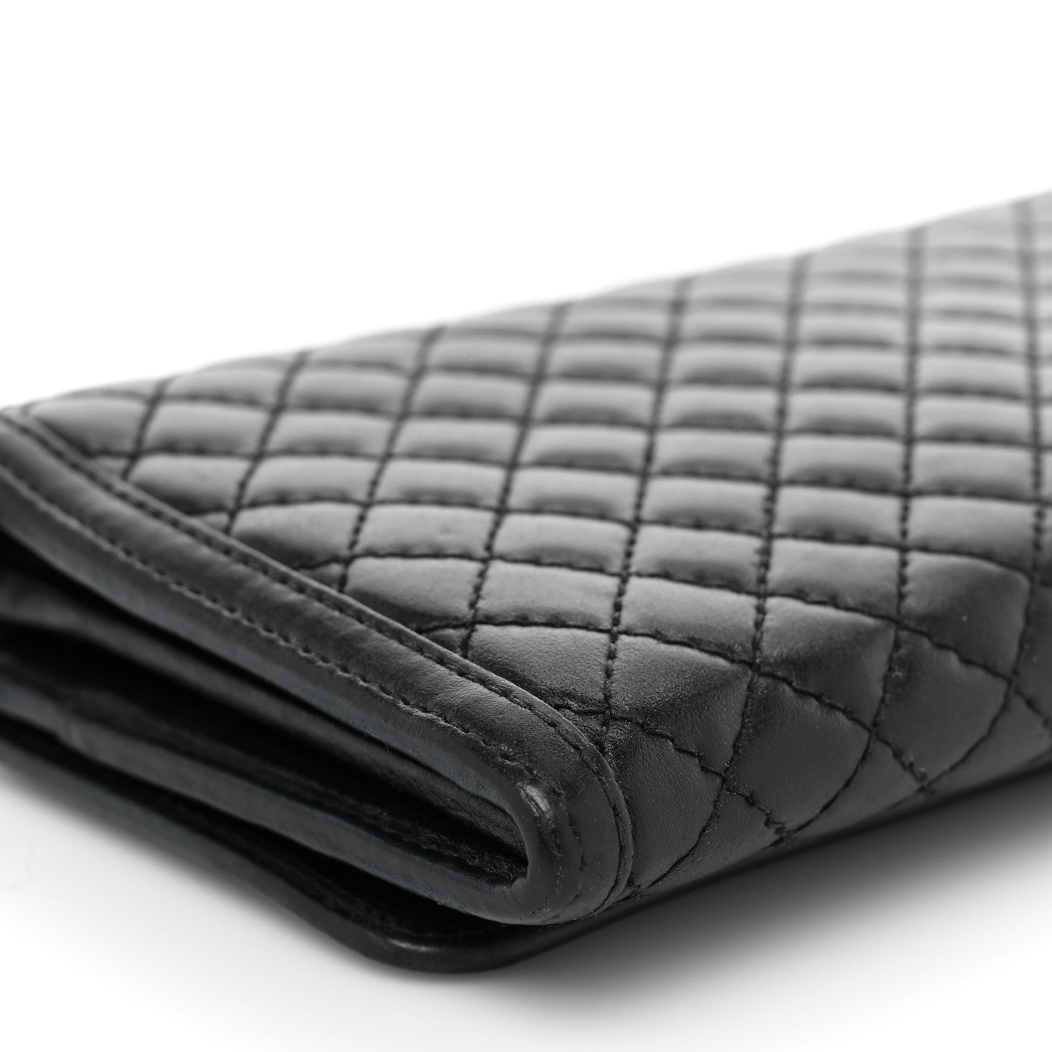 Prada Soft Calfskin Quilted Chain Wallet Black 14 of 17