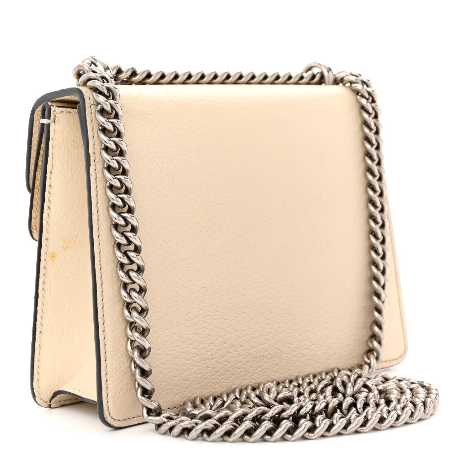 Gucci Textured Calfskin Crystal Mini Dionysus Shoulder Bag Mystic White 3 of 20