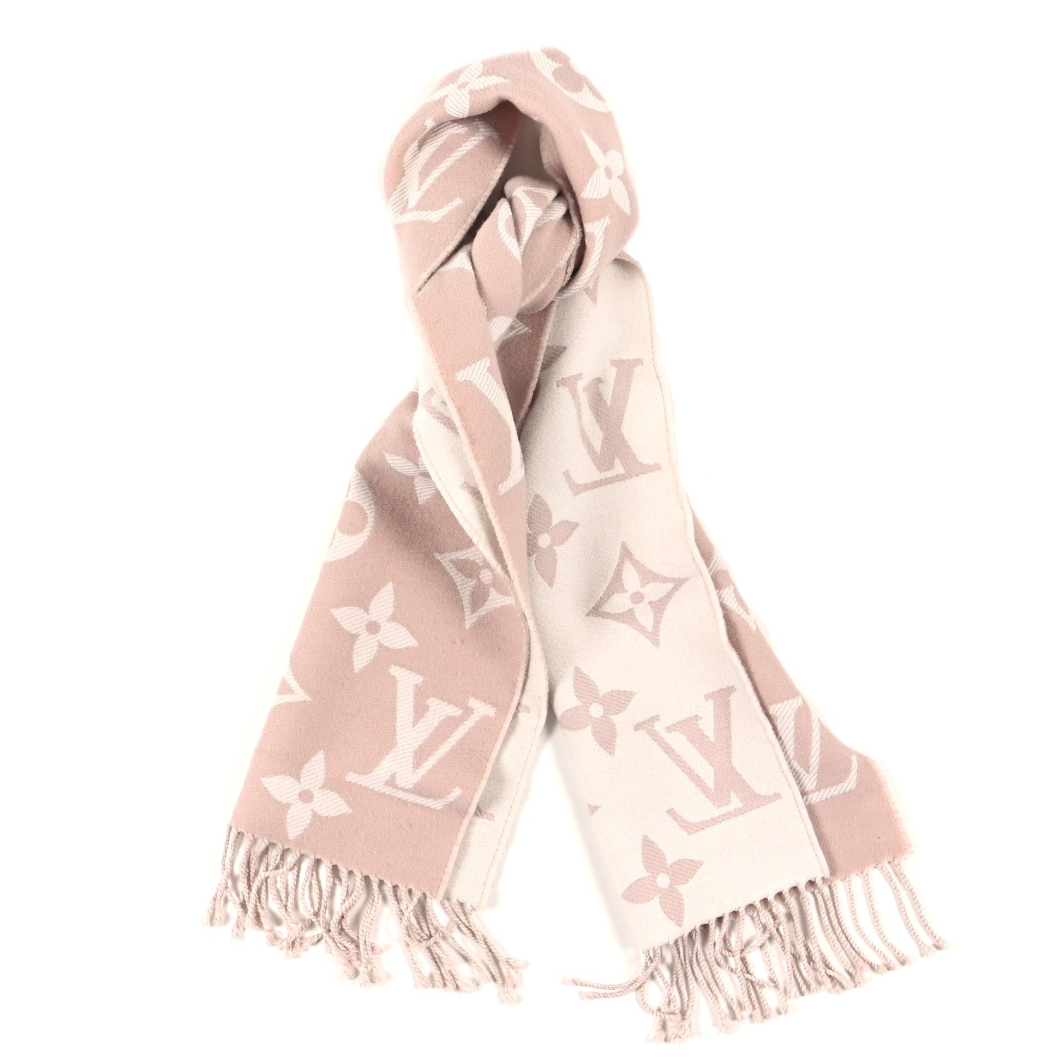 Louis Vuitton Wool Monogram Simply LV Scarf Beige 1 of 3