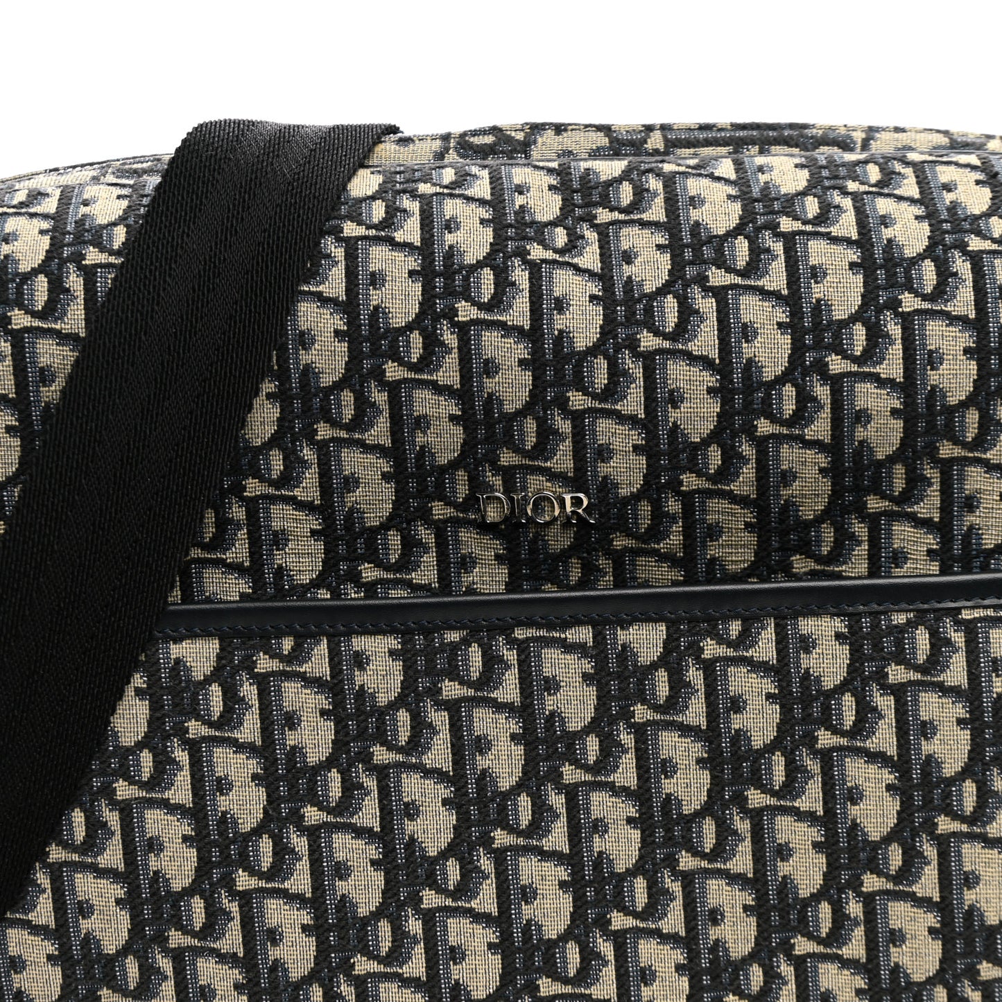 Oblique Baby Changing Bag Beige Black