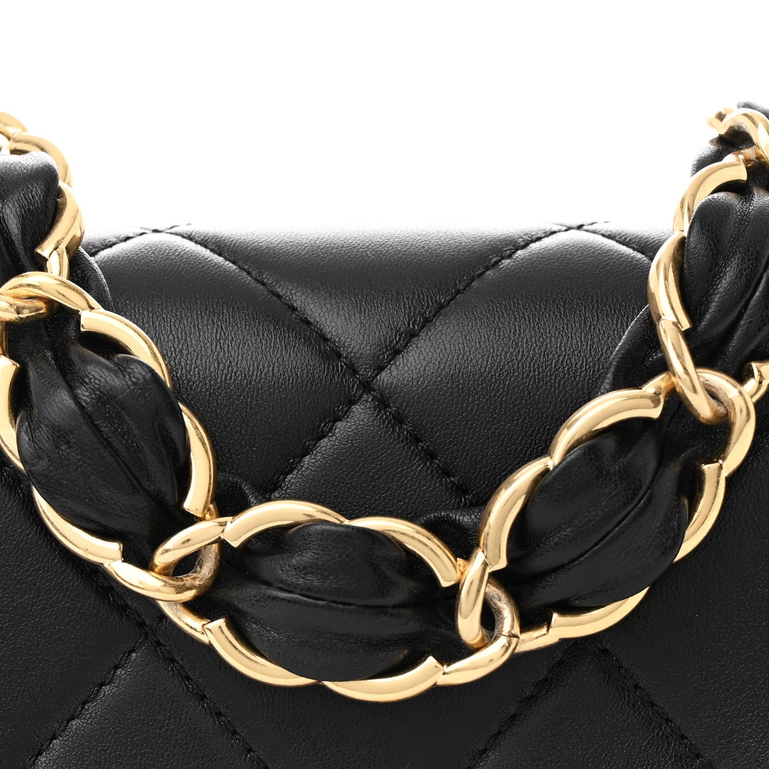 Chanel Lambskin Quilted Small CC Links Flap Black 8 of 11