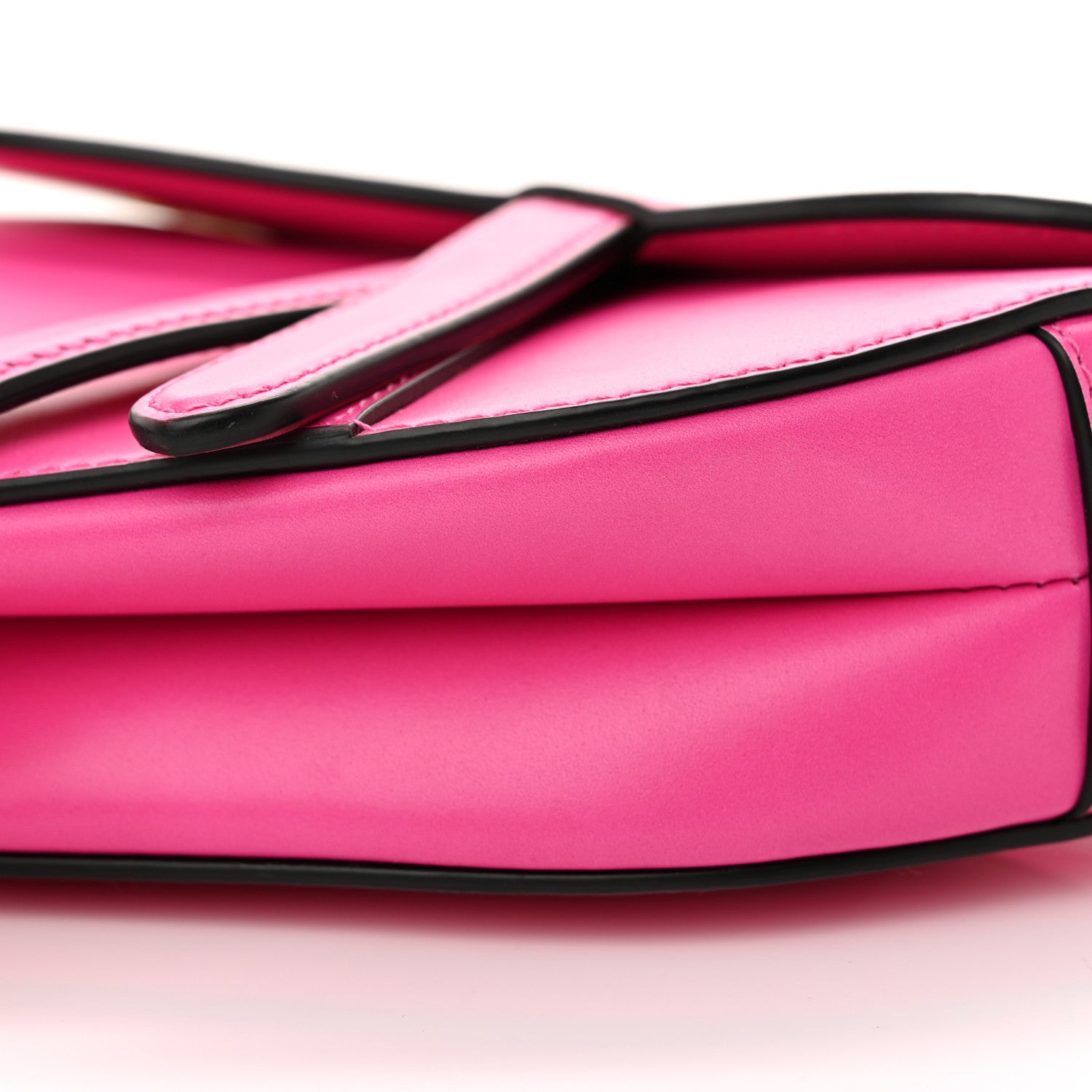 Christian Dior Supple Calfskin Mini Saddle Bag With Strap Passion Pink 10 of 10