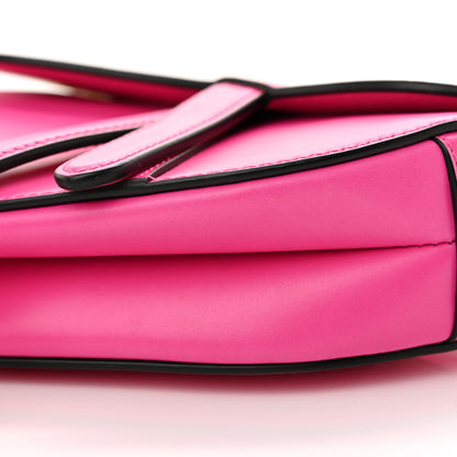 Christian Dior Supple Calfskin Mini Saddle Bag With Strap Passion Pink 10 of 10