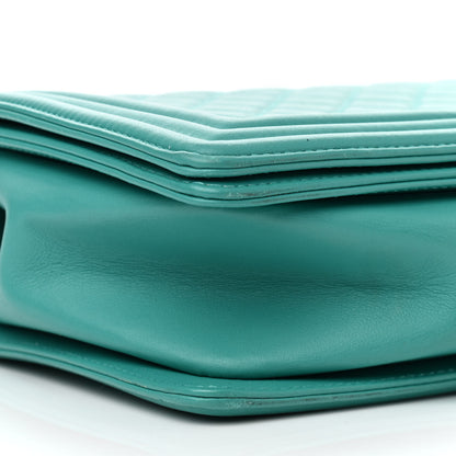 Chanel Calfskin Quilted New Medium Boy Flap Dark Turquoise 9 of 12