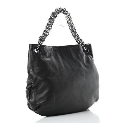 Chanel Lambskin Soft and Chain Small Hobo Black 3 of 11