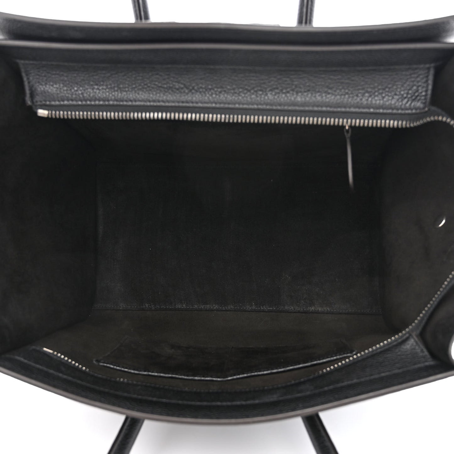 Drummed Calfskin Mini Luggage Black