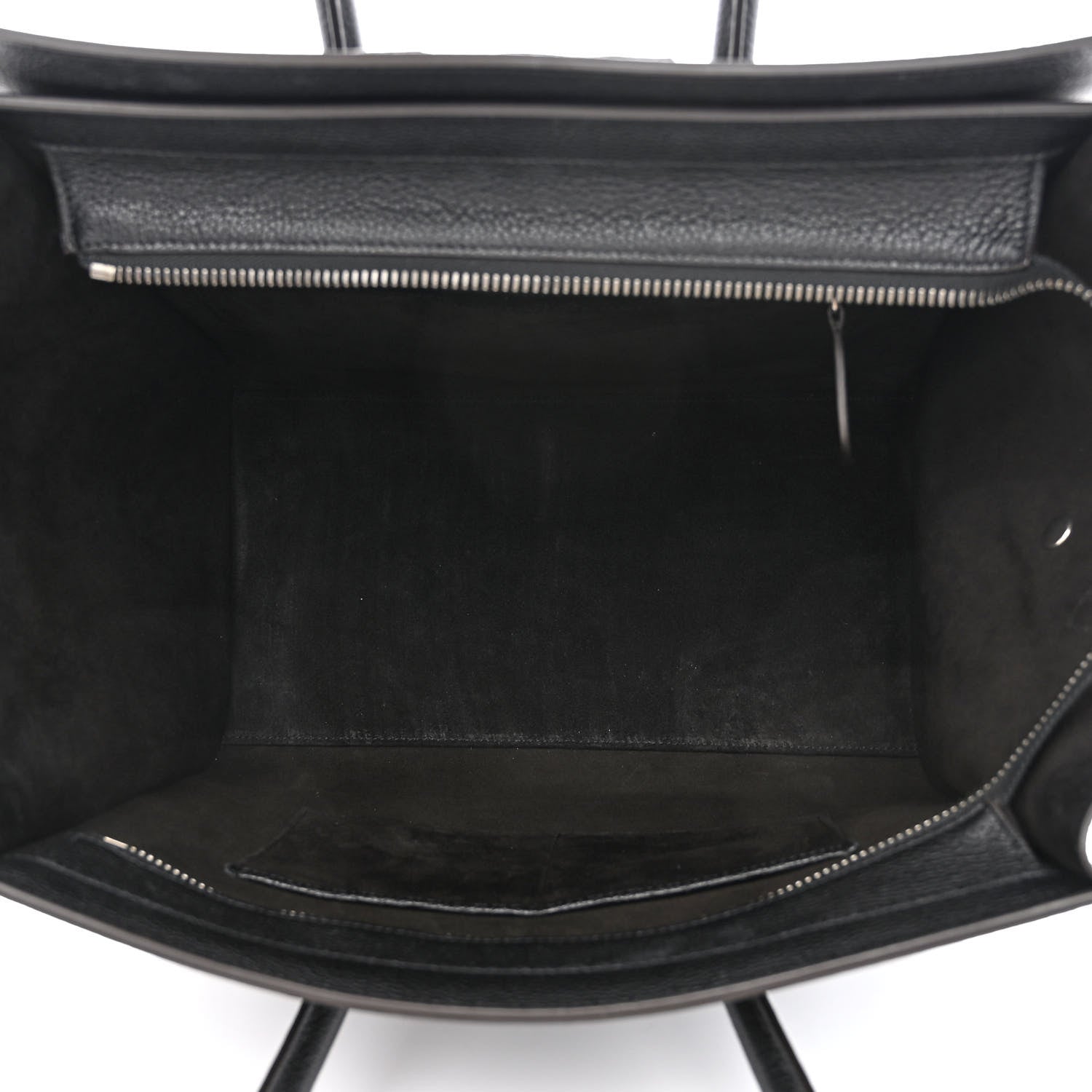 Celine Drummed Calfskin Mini Luggage Black 5 of 9
