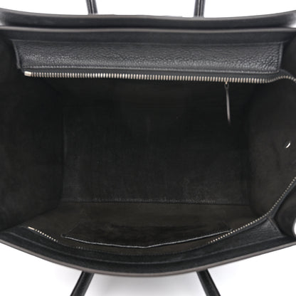 Celine Drummed Calfskin Mini Luggage Black 5 of 9