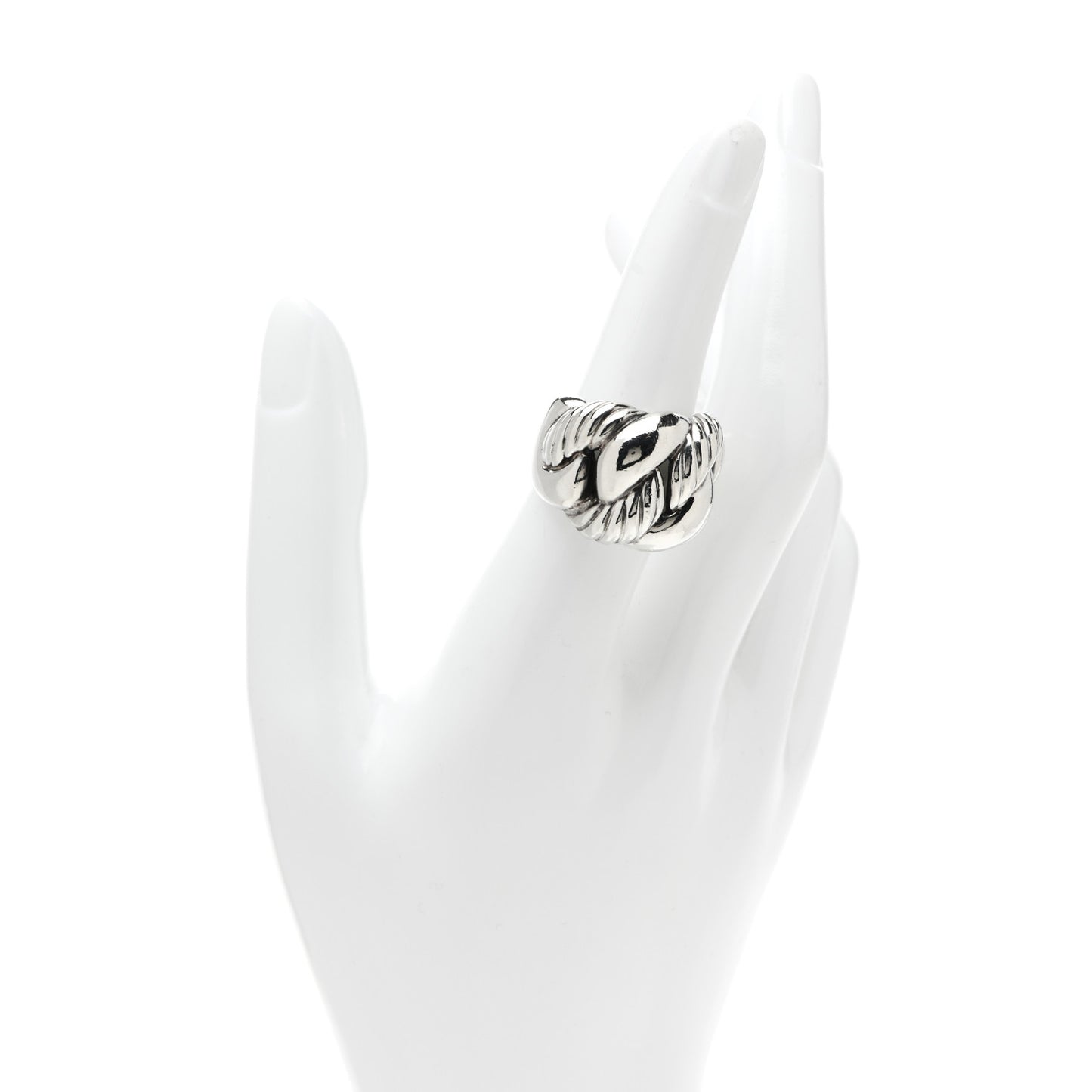 Sterling Silver Woven Cable Ring 54 7