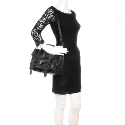 Proenza Schouler Lambskin PS1 Medium Satchel Black 2 of 15