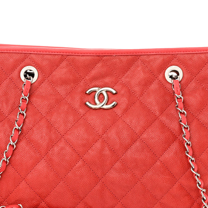 Chanel Caviar Quilted French Riviera Tote Red 7 of 13