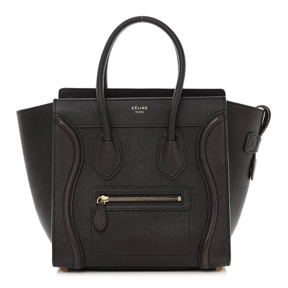 Celine Goatskin Micro Luggage Dark Taupe 1 of 12