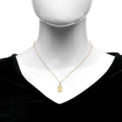 Harry Winston 18K Yellow Gold Diamond HW Logo Full Pave Pendant Necklace 2 of 6