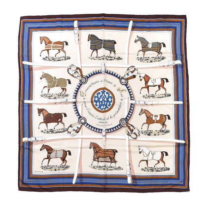 Hermes Silk Couvertures Et Tenues de Jour Scarf 90 1 of 3