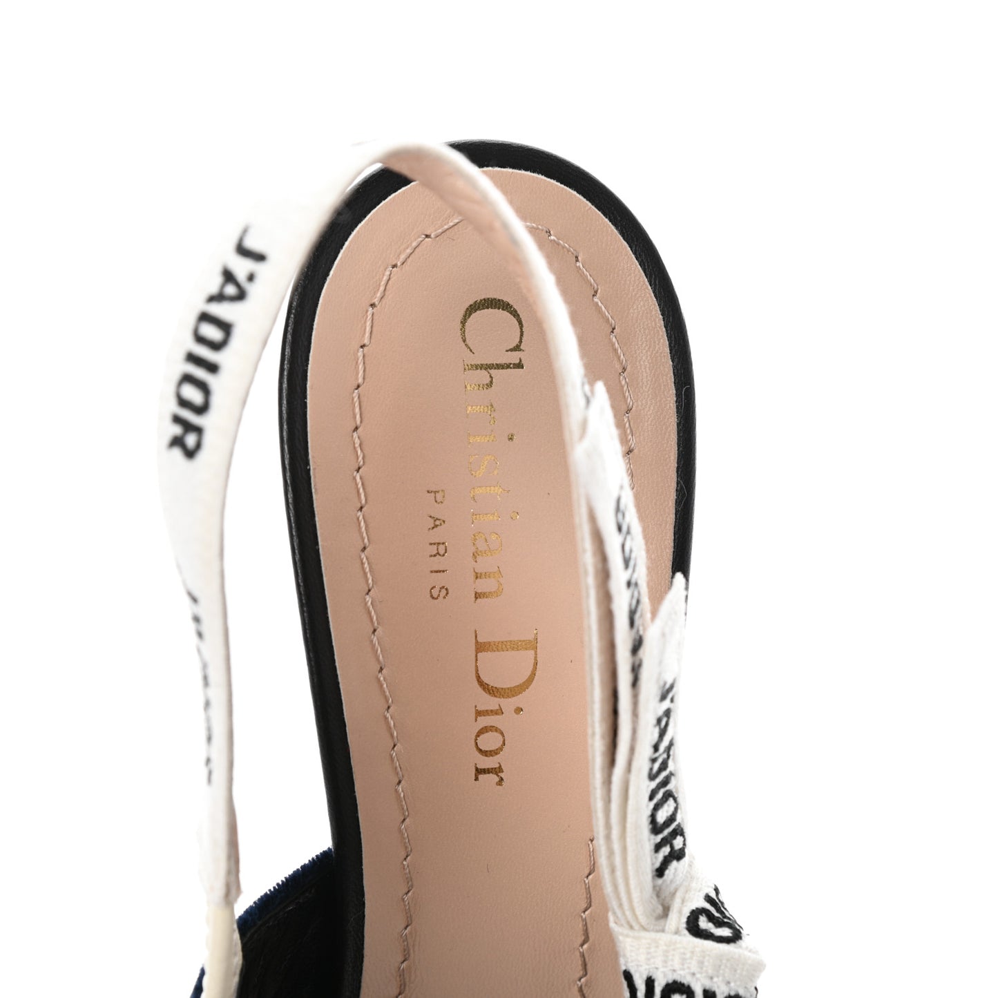 Velvet Ribbon J'Adoir Slingback 65mm Pumps 38.5 Deep Blue