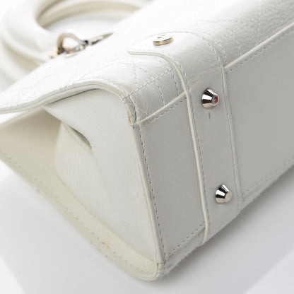 Christian Dior Calfskin Cannage Stitched Small Lady East West Lady Dior White 15 of 26