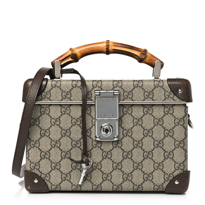 Gucci GG Supreme Monogram Globe-Trotter Beauty Case Brown 1 of 10