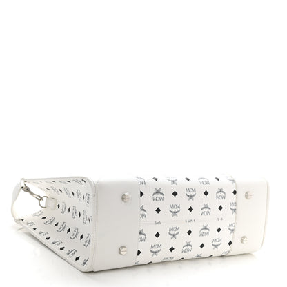 MCM Visetos Large Munchen Tote White 4 of 9