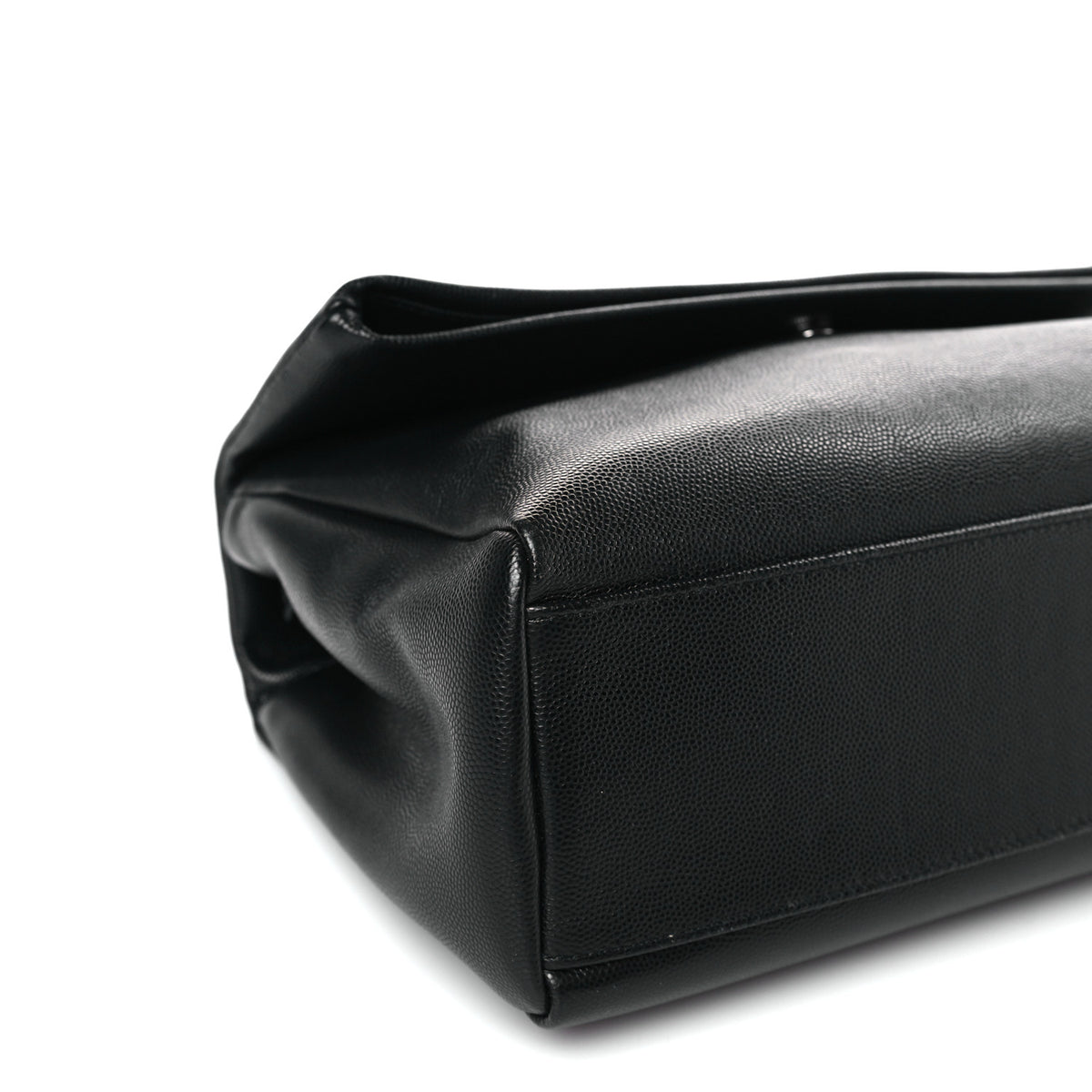 Grain De Poudre Medium West Hollywood Monogram Fold-Over Black